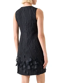 Textured Silk-Blend Sheath Dress