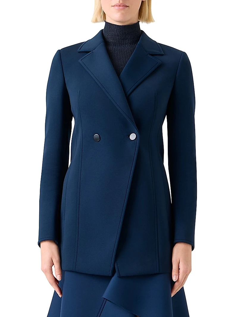 Duska Neoprene Double-Breasted Jacket