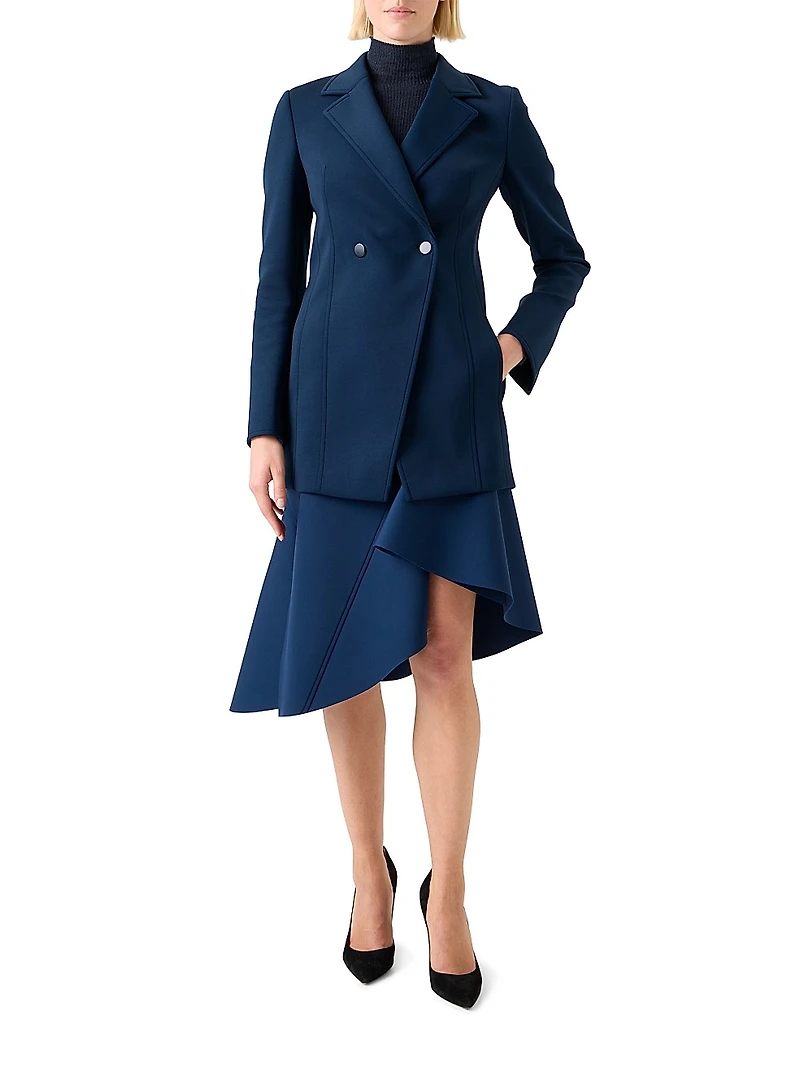 Duska Neoprene Double-Breasted Jacket