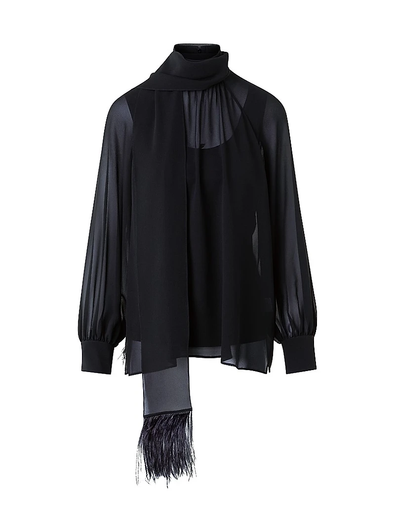Scarf Silk Georgette Blouse