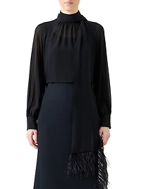 Scarf Silk Georgette Blouse