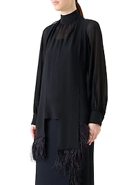 Scarf Silk Georgette Blouse