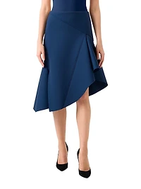 Neoprene Asymmetric Flared Skirt