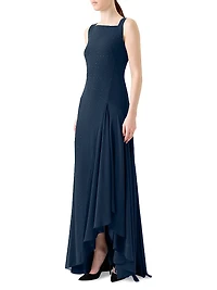 Crystal-Embellished Silk Gown