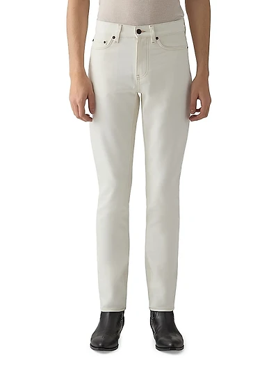 Stretch-Denim Mid-Rise Slim-Fit Jeans