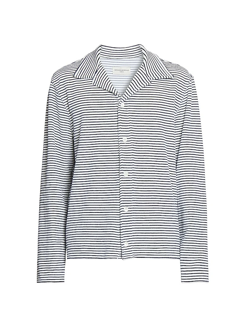 Kai Striped Cotton Terry Shirt
