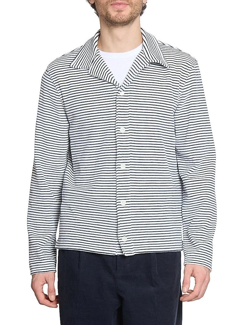 Kai Striped Cotton Terry Shirt