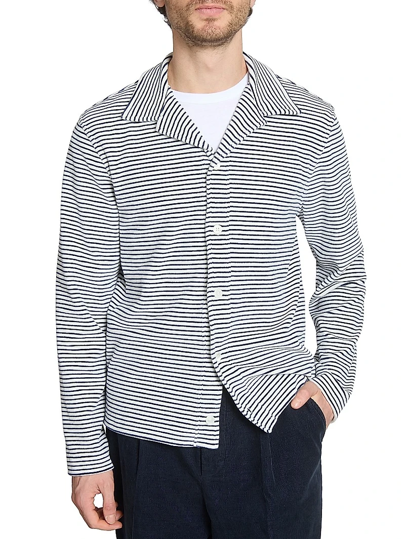 Kai Striped Cotton Terry Shirt