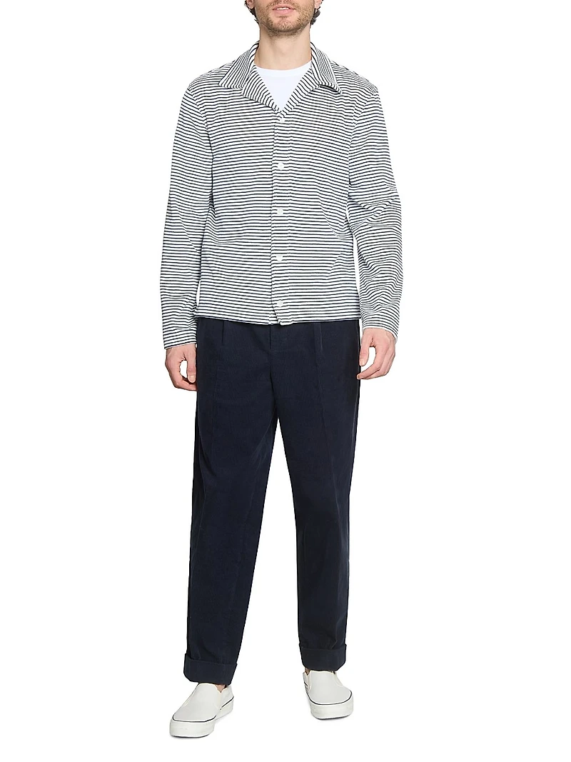 Kai Striped Cotton Terry Shirt