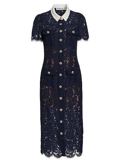 Lace Sheath Midi-Dress