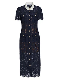 Lace Sheath Midi-Dress