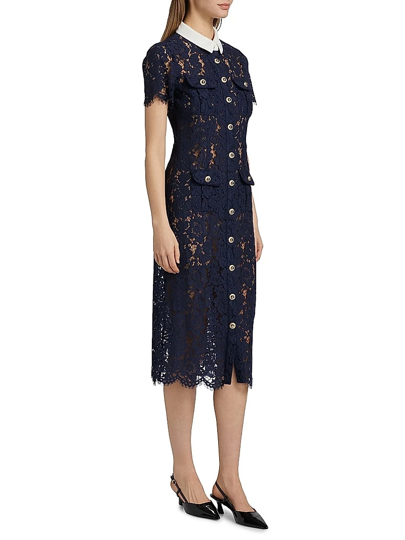 Lace Sheath Midi-Dress