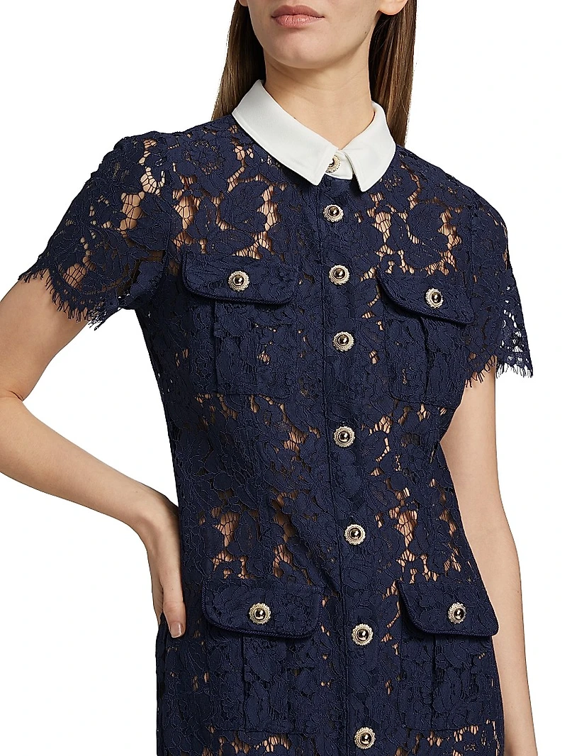 Lace Sheath Midi-Dress