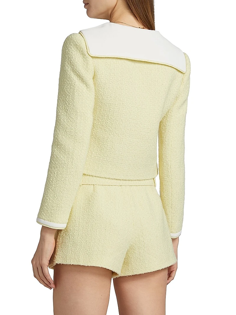 Bouclé Sailor Collar Jacket