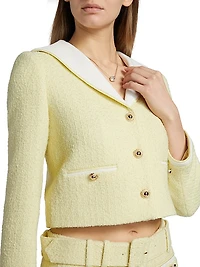 Bouclé Sailor Collar Jacket