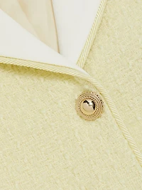 Bouclé Sailor Collar Jacket