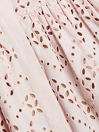 Eyelet Embroidery Cotton Minidress