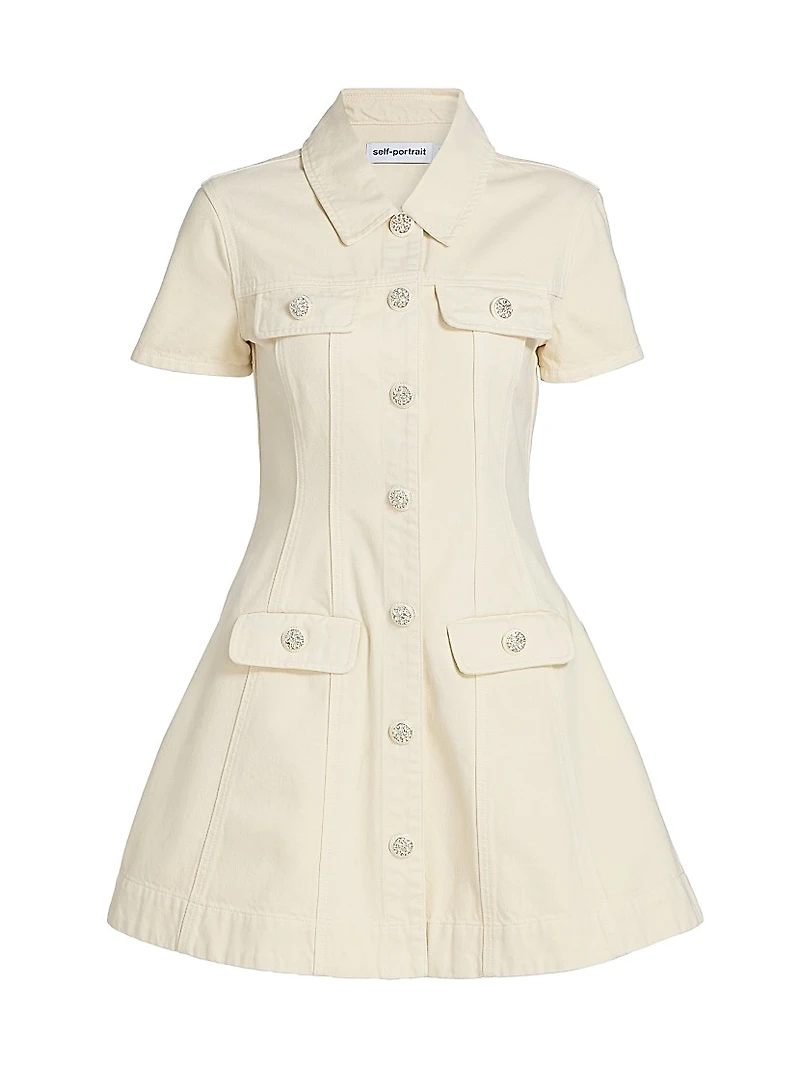 Fit & Flare Denim Minidress