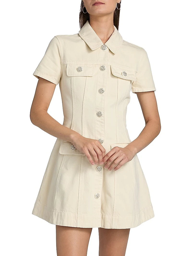 Fit & Flare Denim Minidress