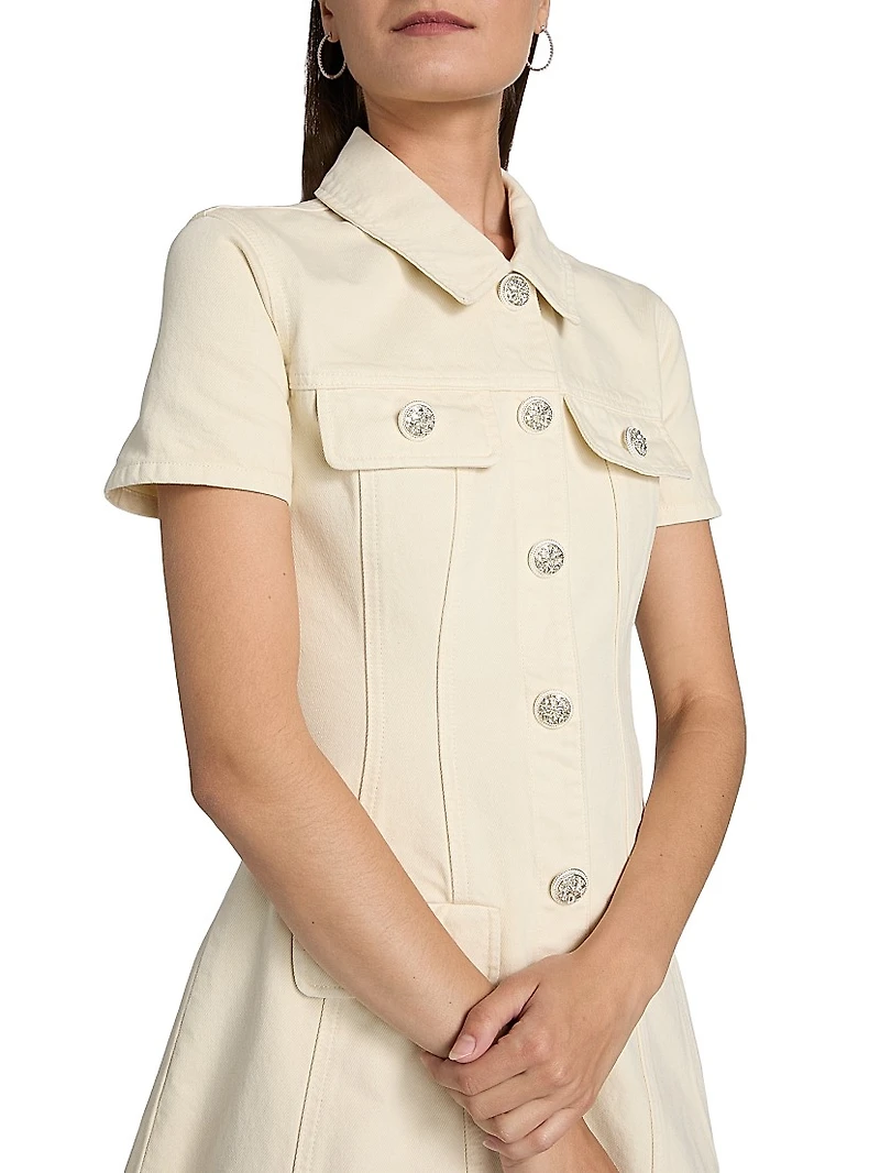 Fit & Flare Denim Minidress