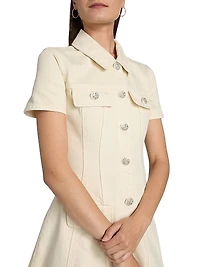 Fit & Flare Denim Minidress