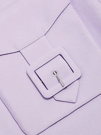 Taffeta Sleeveless Shift Minidress