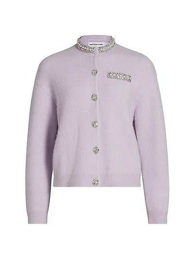 Embellished-Trim Cardigan