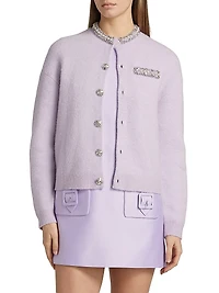 Embellished-Trim Cardigan