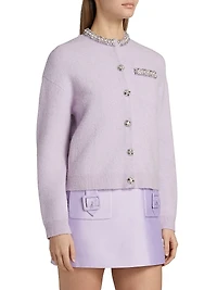 Embellished-Trim Cardigan