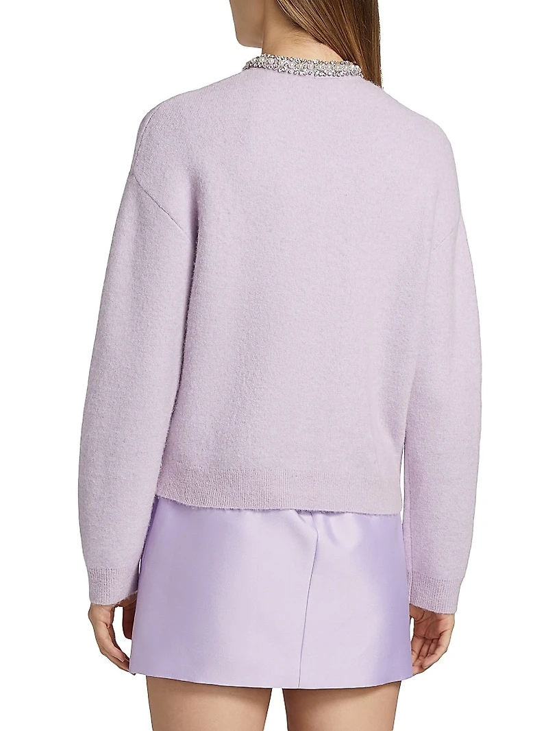 Embellished-Trim Cardigan