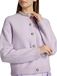 Embellished-Trim Cardigan