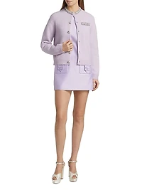 Embellished-Trim Cardigan