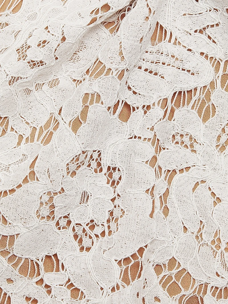 Lace Contrast Collar Minidress