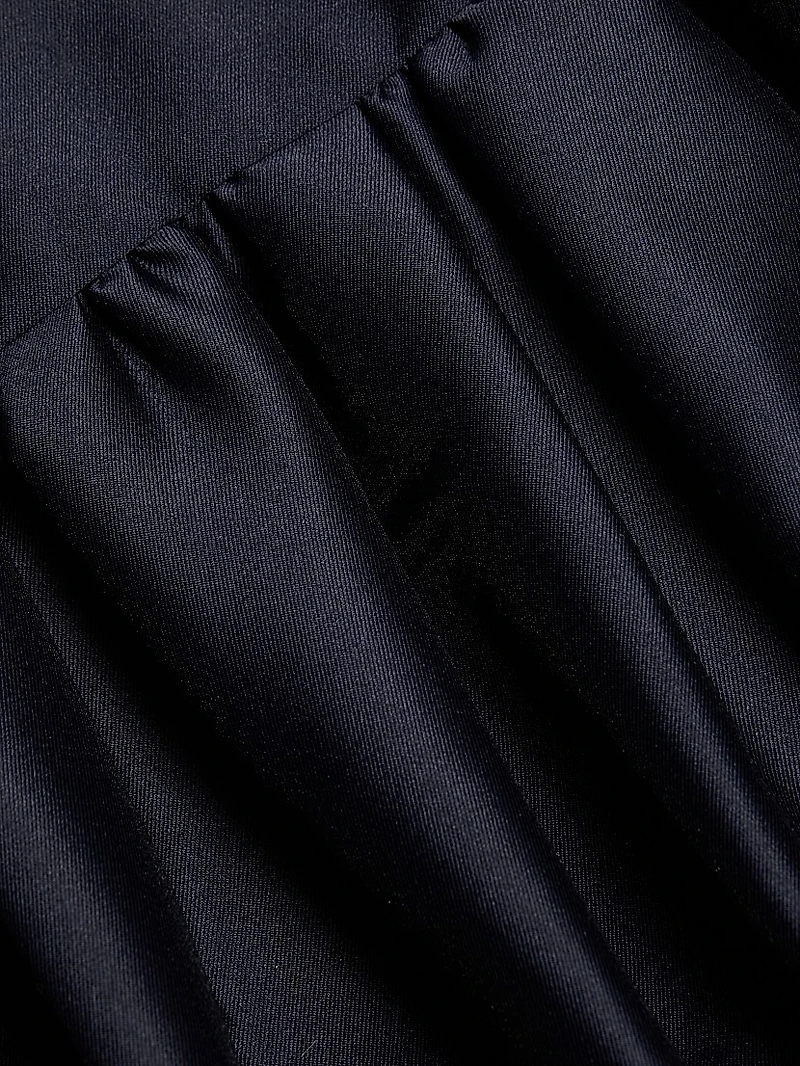 Taffeta Sleeveless Bubble Hem Minidress