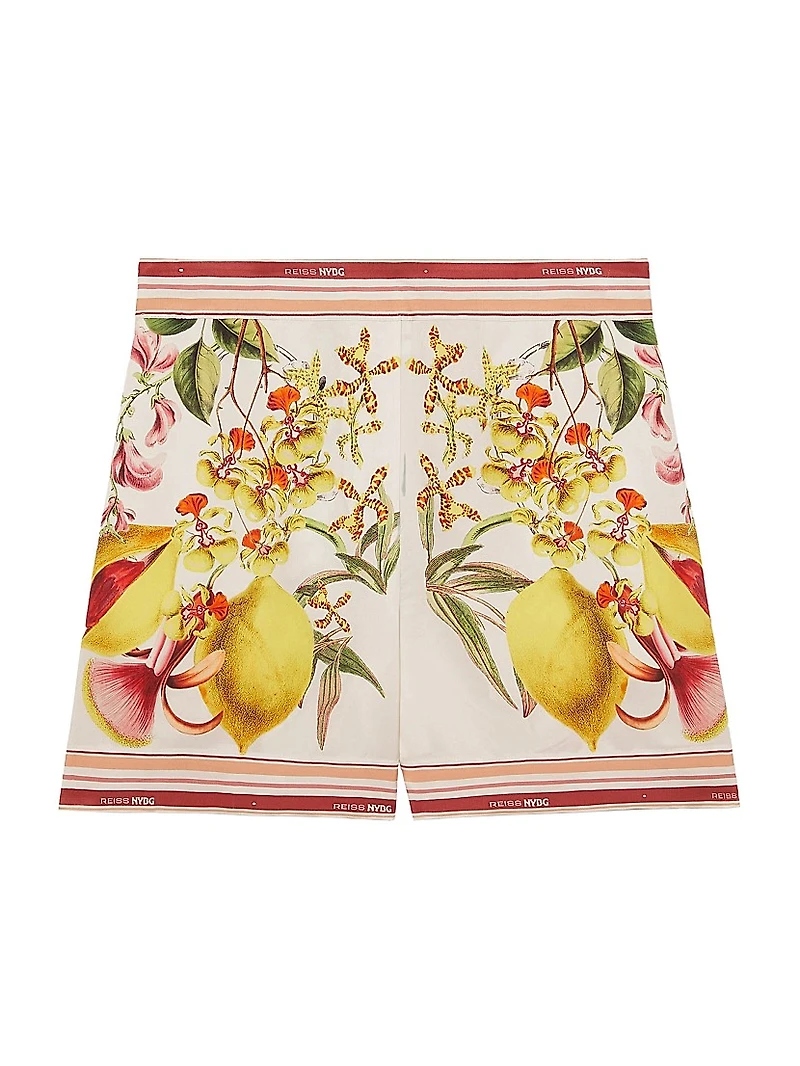 Reiss x NYBG Sammie Floral Stripe Shorts