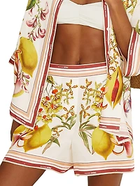 Reiss x NYBG Sammie Floral Stripe Shorts