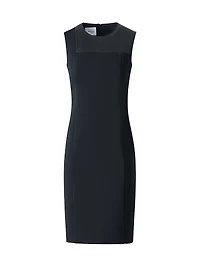 Mixed-Media Sheath Dress