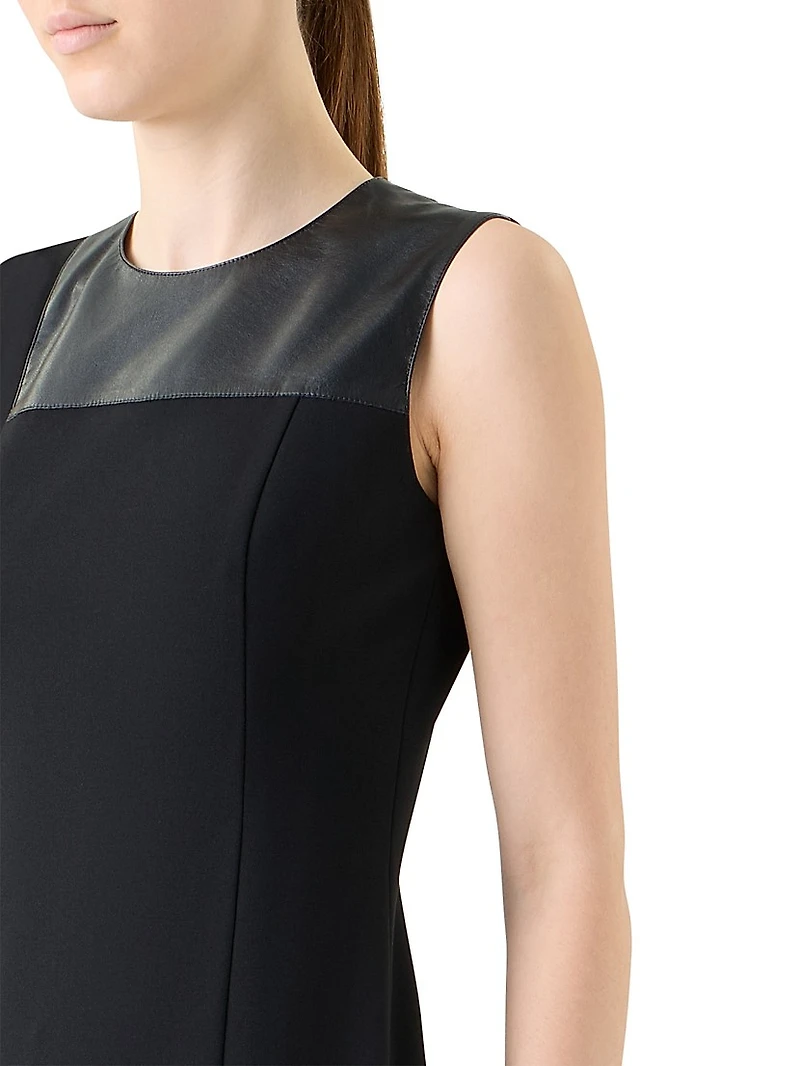 Mixed-Media Sheath Dress