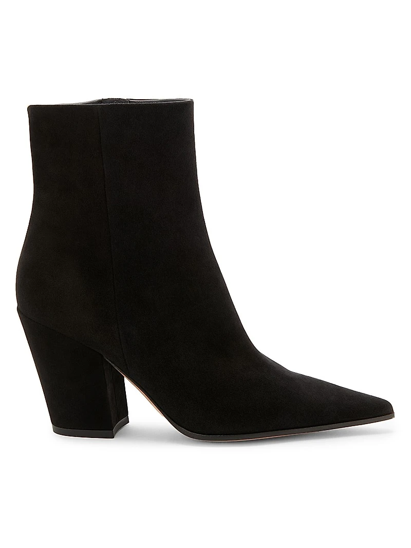 Keinna 85MM Suede Block-Heel Booties