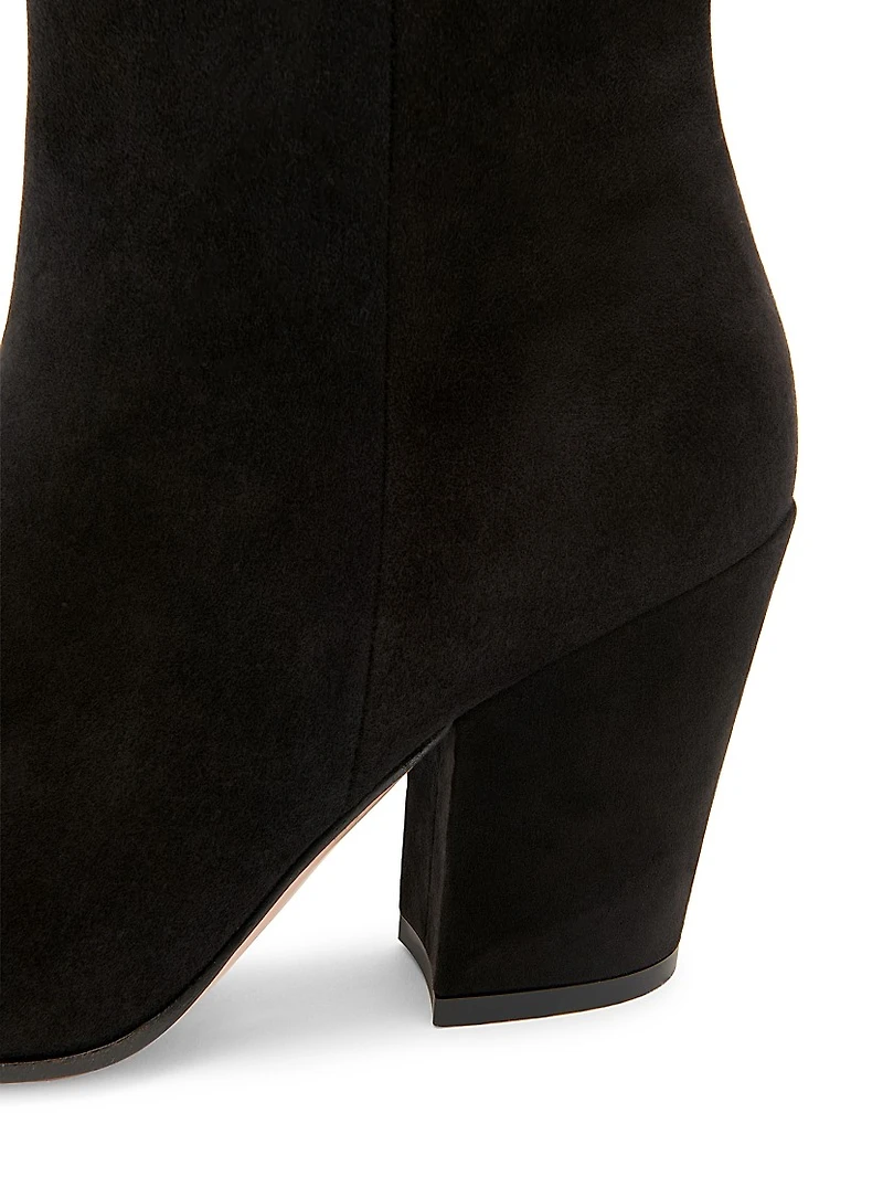 Keinna 85MM Suede Block-Heel Booties