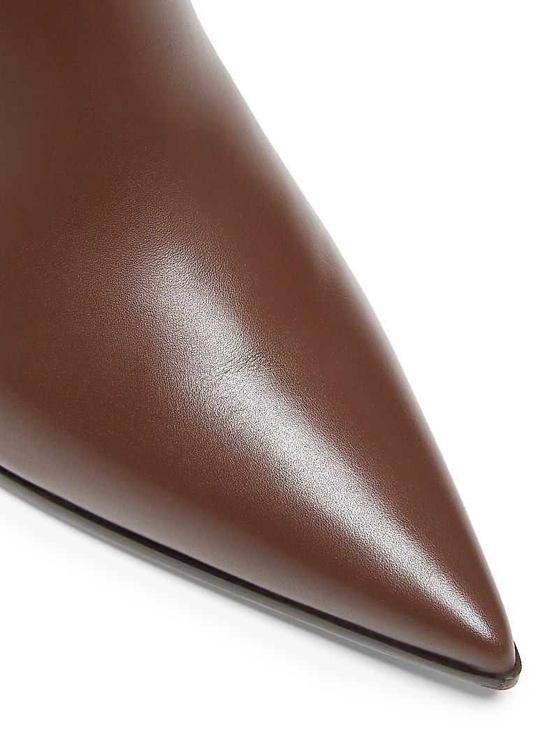 Keinna 85MM Leather Block-Heel Booties