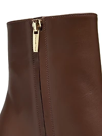 Keinna 85MM Leather Block-Heel Booties