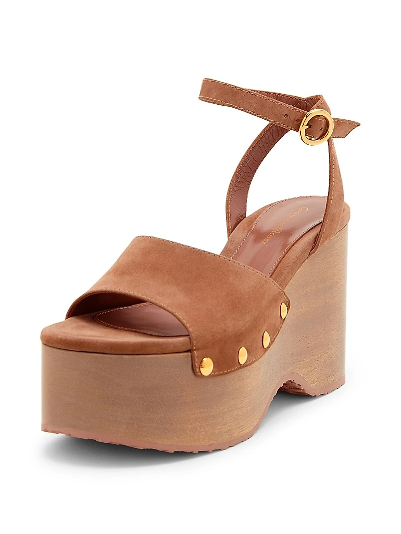 95MM Suede Platform Sandals