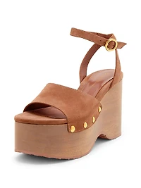 95MM Suede Platform Sandals