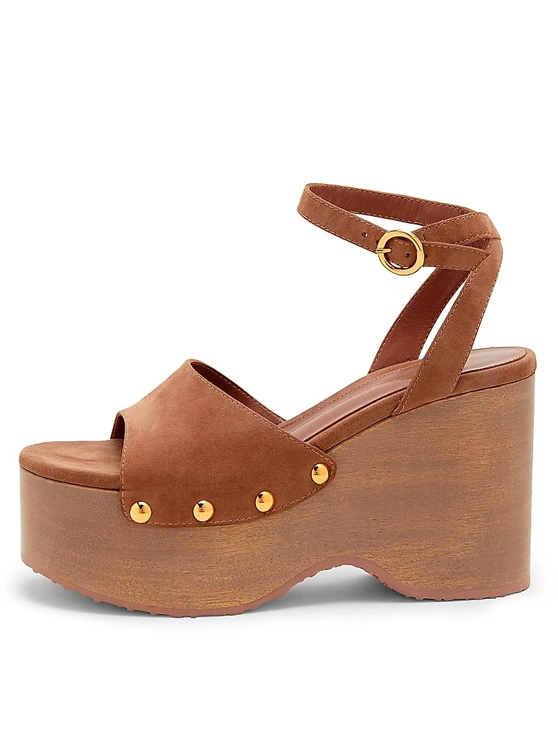 95MM Suede Platform Sandals