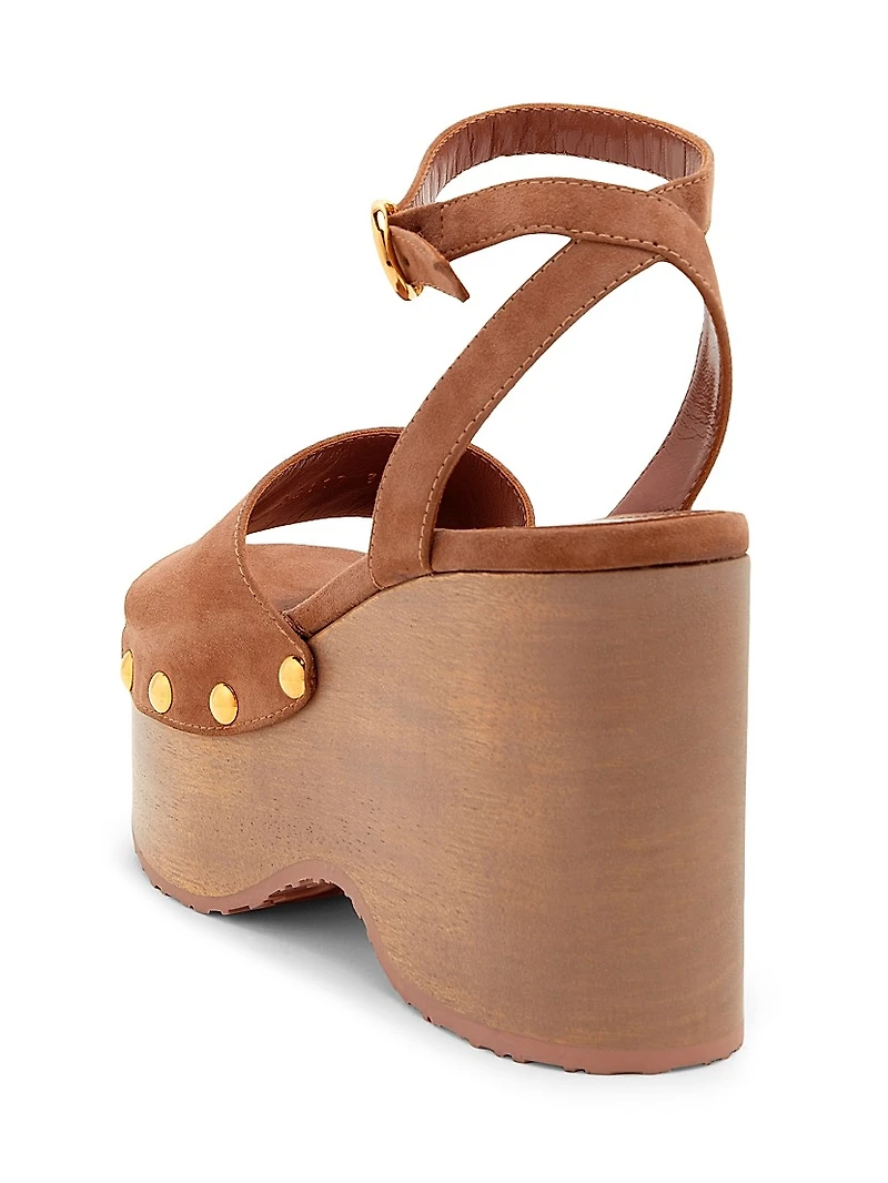 95MM Suede Platform Sandals
