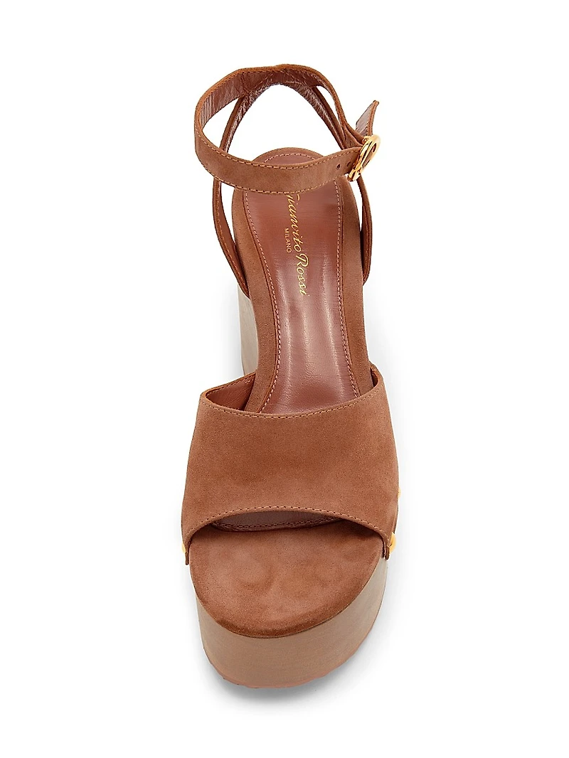 95MM Suede Platform Sandals