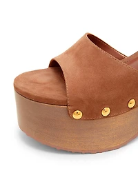 95MM Suede Platform Sandals