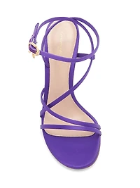 105MM Crepe Satin Stiletto-Heel Sandals