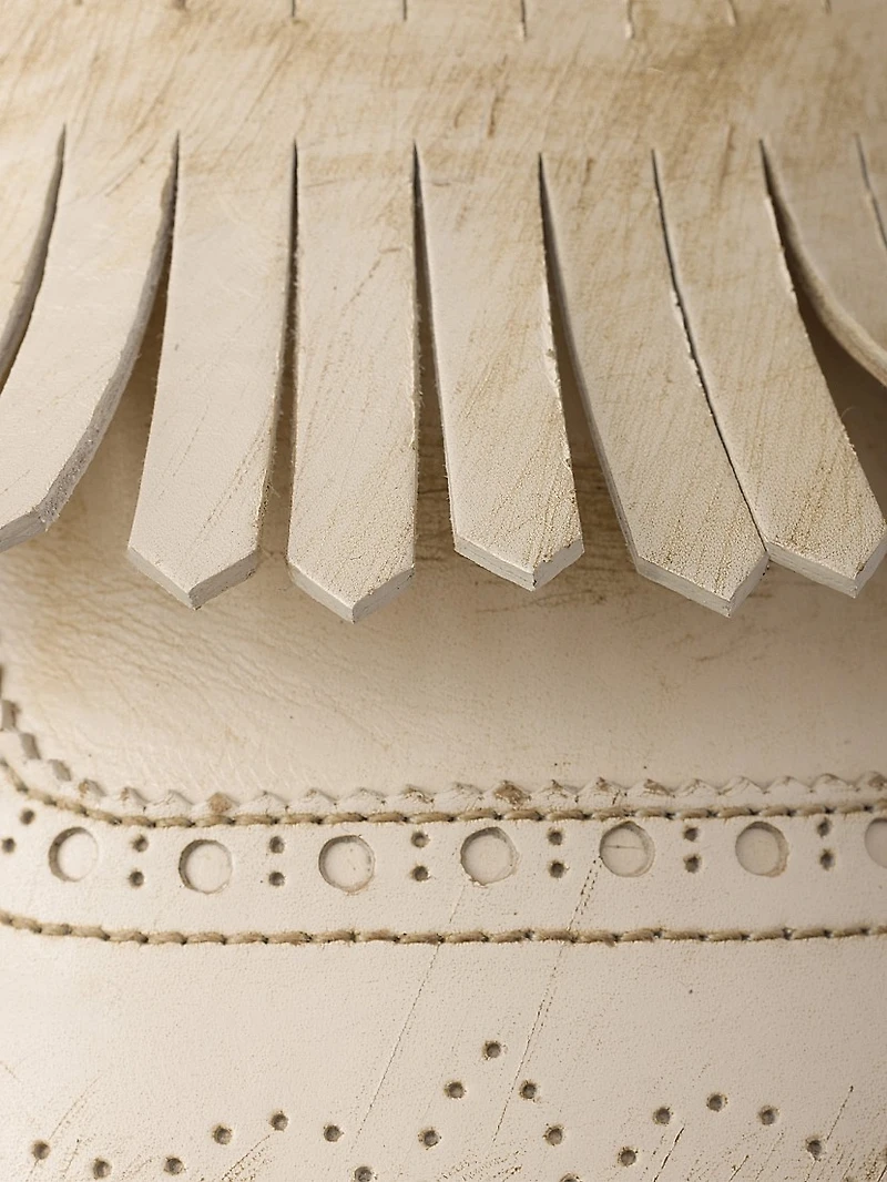 Shuffle Fringed Leather Mules